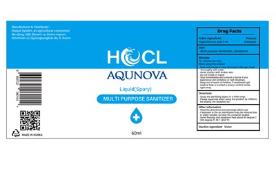 60ml Ndc: 80542-201-02 Label (02 Aqunova. Water Innovation 60ml Label)